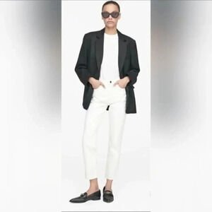 Anine Bing Sonya Off White Straight Jeans Size 27 B1477